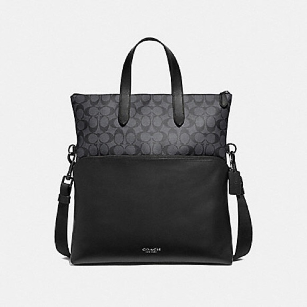 COACH MEN GRAHAM FOLDOVER TOTE IN SIGNATURE CANVAS